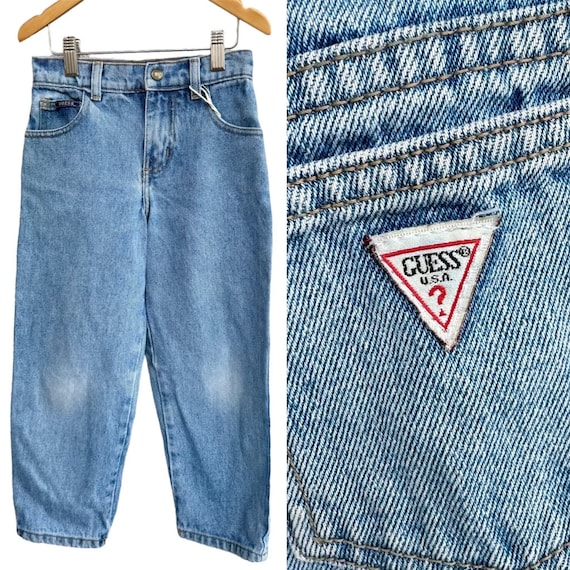 1990s Guess Brand Kids Denim Jeans | Made in Mexic