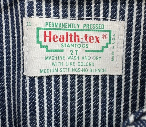 1960s Health-Tex Stantogs Navy and White Engineer… - image 7