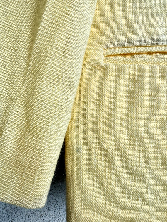 1960s Imp Originals Faux Linen Yellow Shorts Suit… - image 10