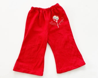 Vintage Health-Tex Red Flare Bell Bottom "Lollipop" Pants | Made in the USA