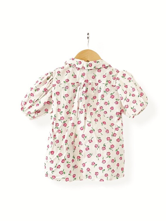 OshKosh B'Gosh White Floral Short Sleeve Blouse, … - image 5