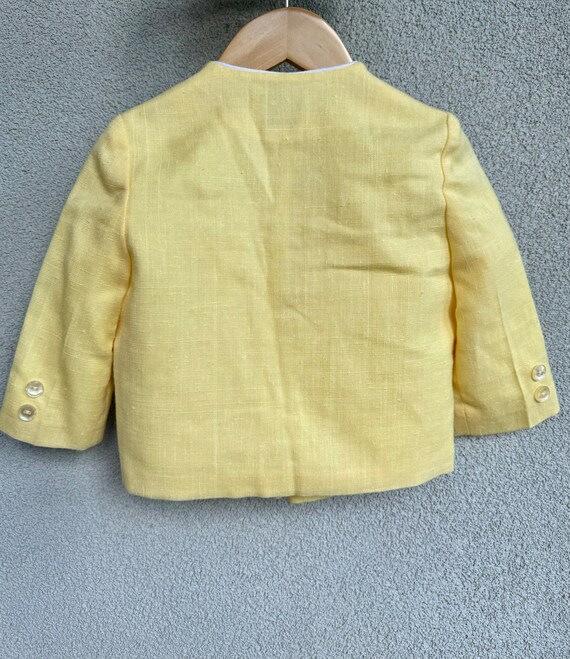 1960s Imp Originals Faux Linen Yellow Shorts Suit… - image 6