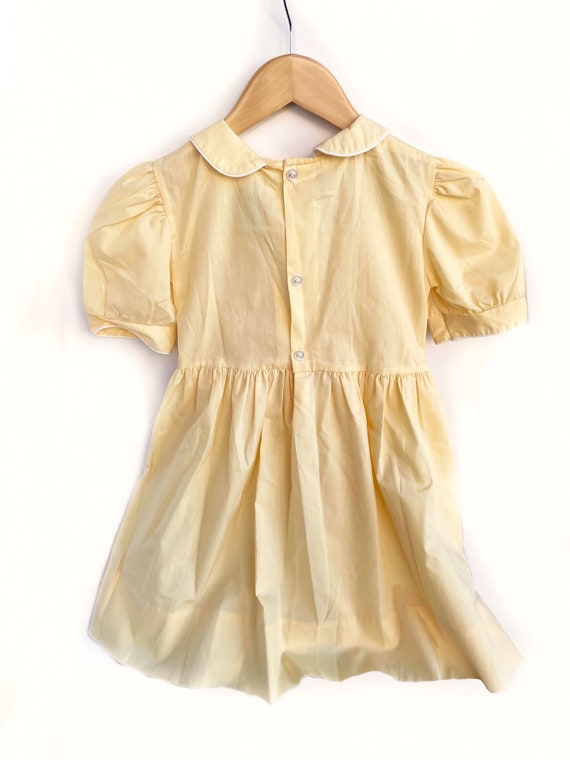 Vintage Polly Flinders Smocked Yellow Dress | Gir… - image 4
