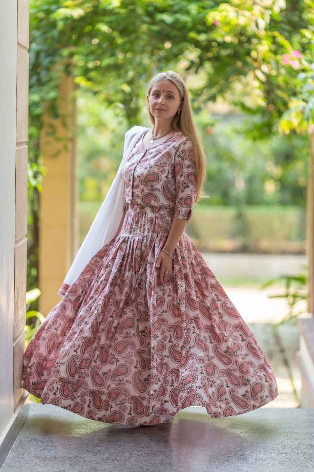 Pure Cotton White Gopi Dress rasa maxi Skirt With Etsy