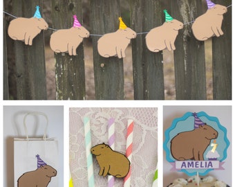 Capybara Party Kit with Caketopper