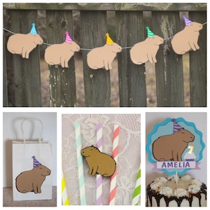 Capybara Party Kit with Caketopper