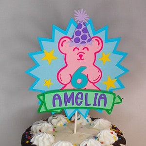 Gummy Bear Personalized Birthday Cake Topper