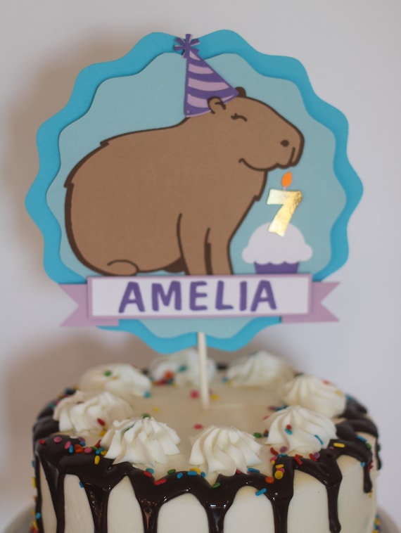 Capybara Cake Topper Cake Topper Party Decoration Party -  UK