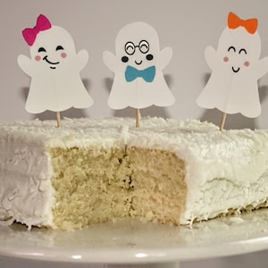 Cute Ghost Cupcake Toppers