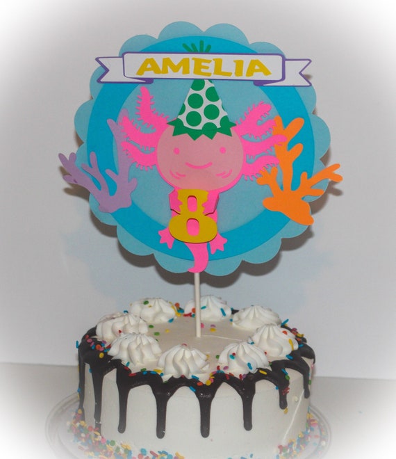 Axolotl Personalized Cake Topper (Multi-Layer)