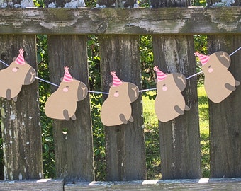 Kawaii Capybara Party Banner