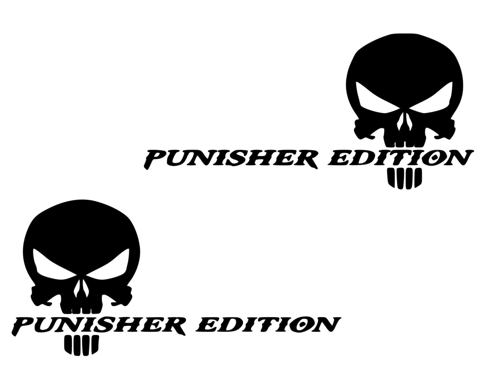 2pcs Punisher Edition Badge Decals for Each Side Sticker for Etsy