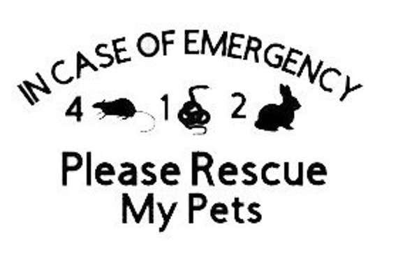 Personalized Dog Emergency Decal | Dog Pet Alert | Pet Rescue Sticker | Pet Safety Vinyl | Dog Rescue Decal | Pet Window Decal | Vinyl Decal