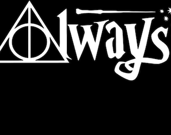 Harry Potter Deathly Hallows White Vinyl 4" Decal Sticker BOGO
