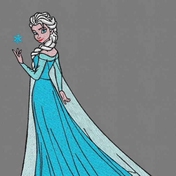 Embroidery design Elsa Frozen pes hus  jef 5x7"