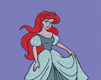 Embroidery design Ariel pes hus  jef 2 size 4x4",5x7"