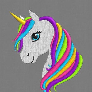 Motif de broderie LICORNE Poney pes hus jef 4 tailles