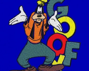 Embroidery design goofy 4x4 5x5 Mickey mouse friends