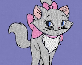 Embroidery design Aristocat cat pes hus  jef 4x4 hoop