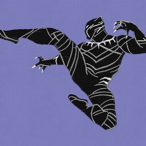 Embroidery design superhero panther 3 hoops pes hus jef