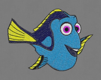 Embroidery design Dory NEMO fish 3 sizes pes hus  jef