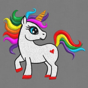 Embroidery design UNICORN Pony 2 sizes horse pes hus  jef