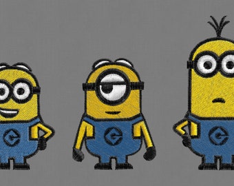 Embroidery design minion 3х3 3 separate pes