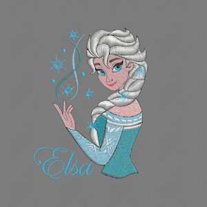 Embroidery design Elsa Frozen pes hus  jef 4x4" 5x5”