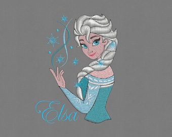 Embroidery design Elsa Frozen pes hus  jef 4x4" 5x5”