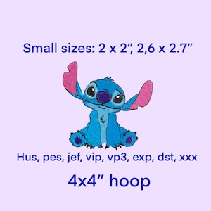 Embroidery design small Stitch pes hus  jef 4x4&quot; hoop