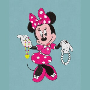 Embroidery design Minnie Mouse 4x4 pes hus  jef