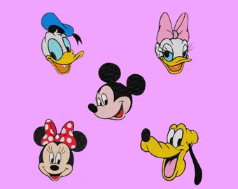 Embroidery design Mickey Mouse friends tiny pes hus  jef 4 sizes