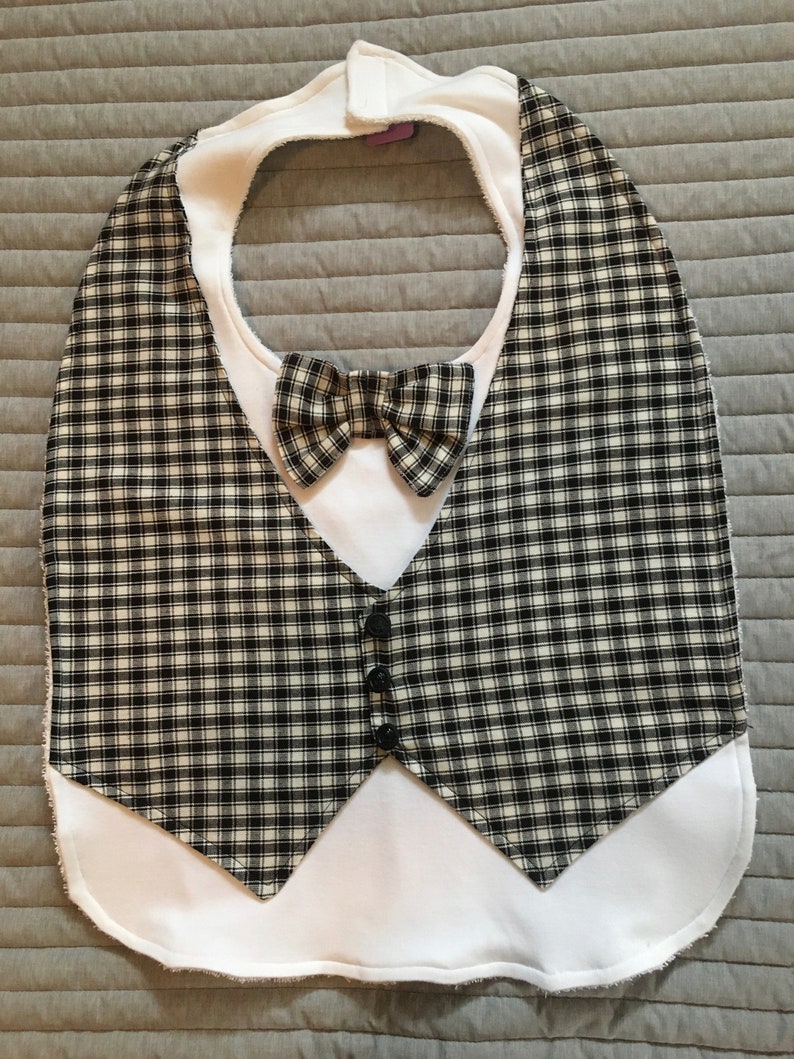 Adult Bib. Tuxedo Style. Completely Washable. Terrycloth Etsy