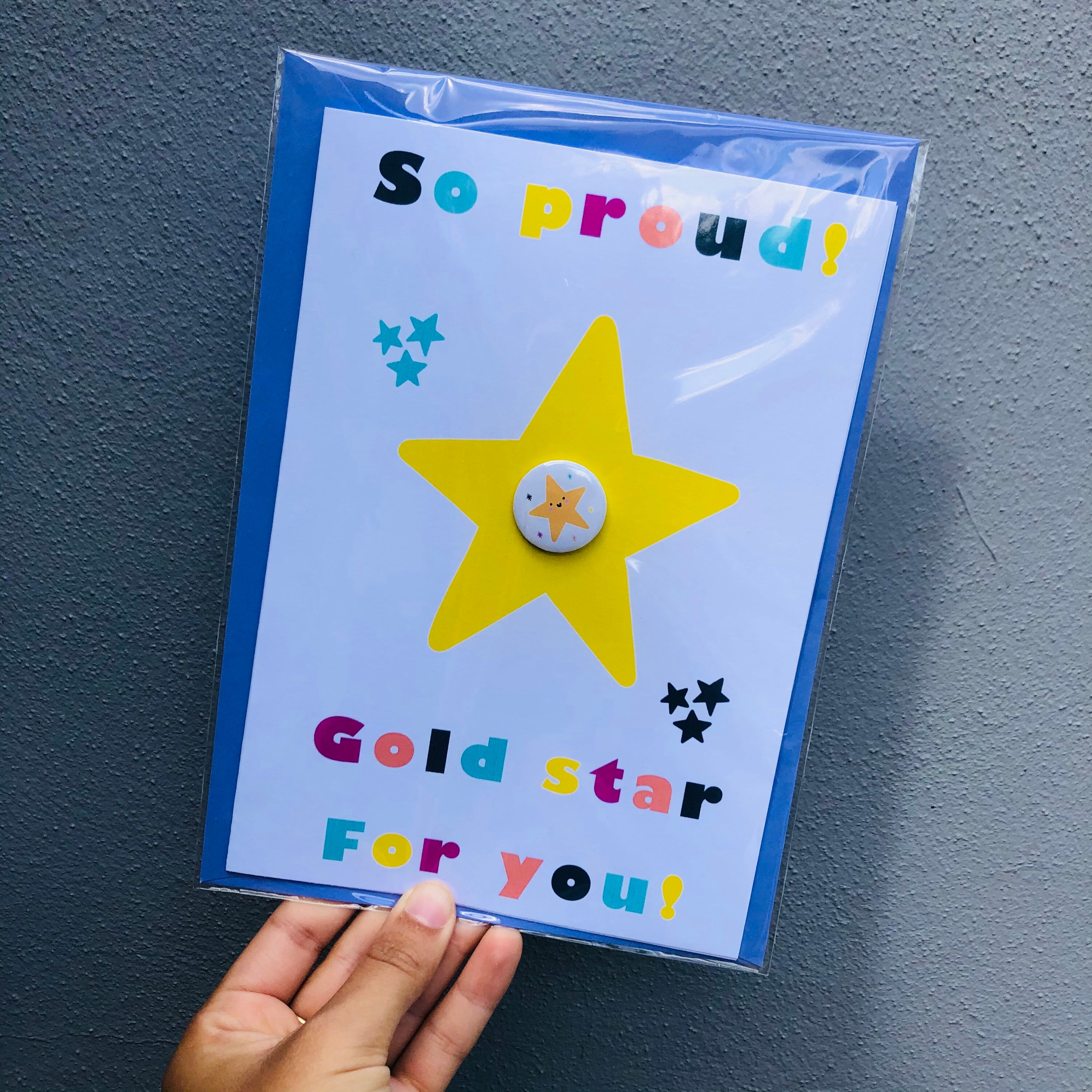 Well Done Gold Star Card and Badge - Etsy Australia