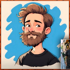 Cartoon Art Portrait From Photo|Custom Personalized Digital Artwork|Sketch Art Style Portrait|Couple Cartoon Drawing|Cartoon Pet Portrait