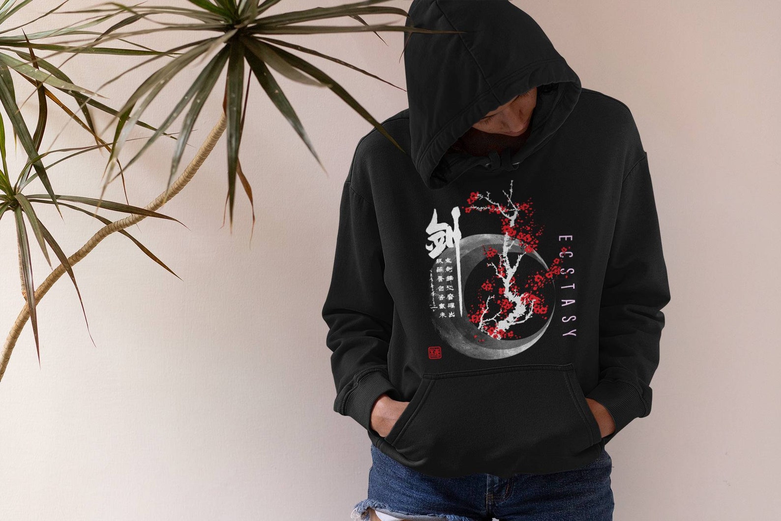 Cherry blossom Hoodie Japanse cultuur hoodie Unisex Heavy Etsy
