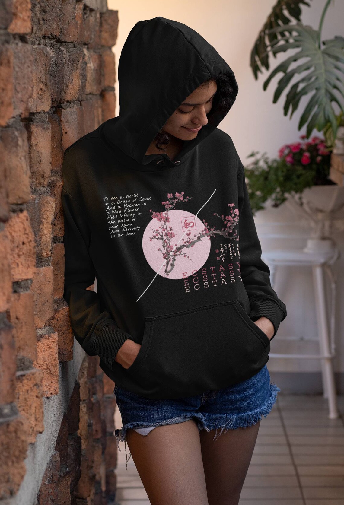 Japanese Culture Hoodie Cherry Blossom Hoodie Unisex Heavy Etsy UK