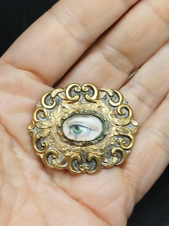 Lover's Eye Georgian antique Victorian era miniat… - image 7