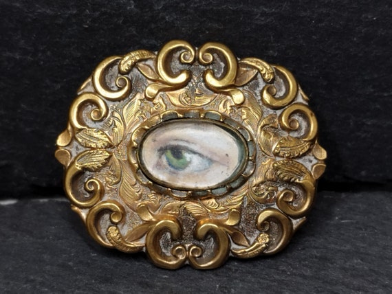 Lover's Eye Georgian antique Victorian era miniat… - image 1