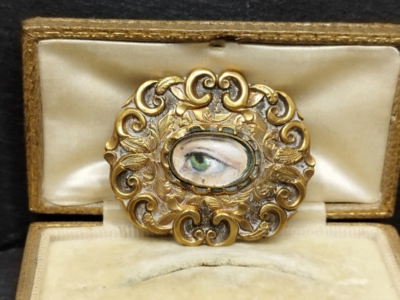 Lover's Eye Georgian antique Victorian era miniat… - image 10