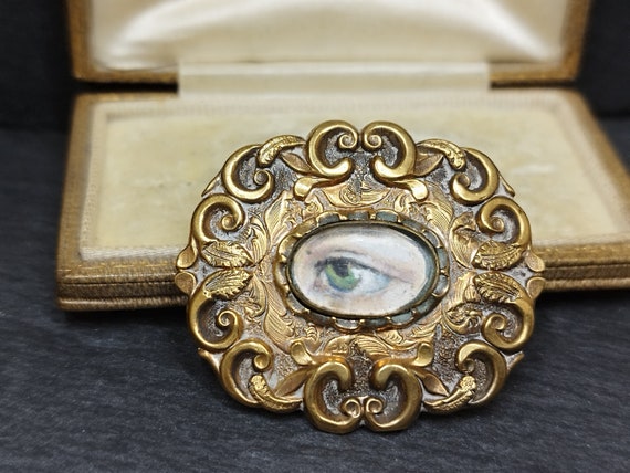 Lover's Eye Georgian antique Victorian era miniat… - image 6