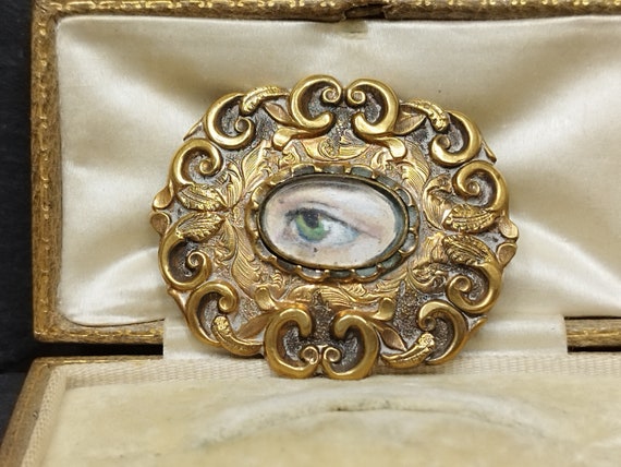 Lover's Eye Georgian antique Victorian era miniat… - image 5