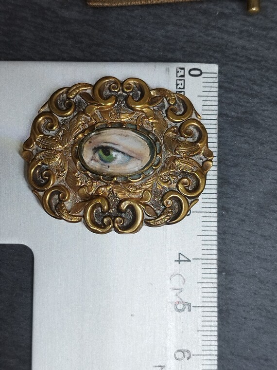 Lover's Eye Georgian antique Victorian era miniat… - image 8