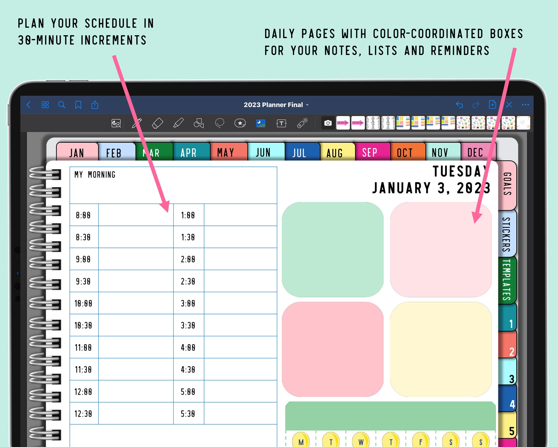 2023 Digital Planner - Goodnotes - Cute, Quirky, Themed, Kawaii, Free ...
