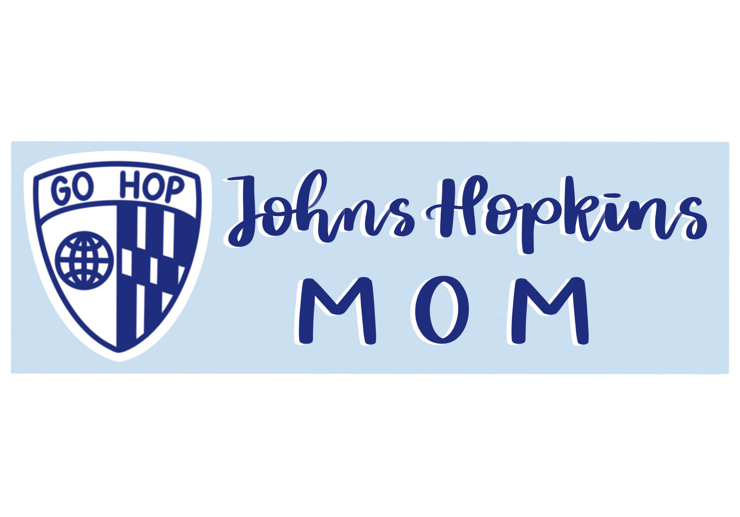 Johns Hopkins Mom Car Decal weatherproof matte sticker Etsy