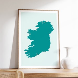 Ireland Map Print, Irish Abroad Wall Art Gift, Leaving Ireland Present, Irish Wall Art Printable, Irish Emigrant Gift, Irish Home Decor