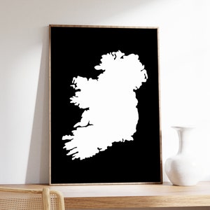 Irland Wandkunst, irische Karte Drucken, Karte von Irland Poster, irische Wandkunst druckbar, Irland Geschenk verlassen, irisches Auswanderergeschenk