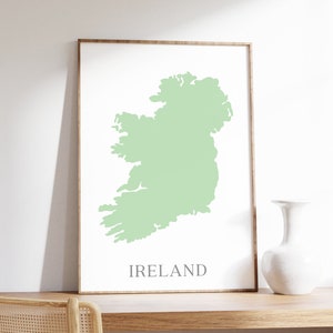 Irland Wandkunst, irische Karte Drucken, Karte von Irland Poster, irische Wandkunst druckbar, Irland Geschenk verlassen, irisches Auswanderergeschenk