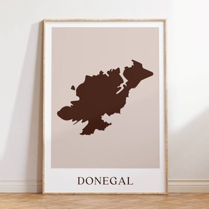 Impression du comté irlandais, affiche personnalisée de la carte du comté d’Irlande, comtés irlandais, art mural irlandais, cadeau d’émigrant irlandais, décoration intérieure irlandaise