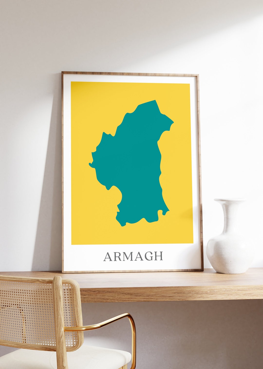 Impresión de mapa de Armagh mapa de Irlanda del condado de Etsy México